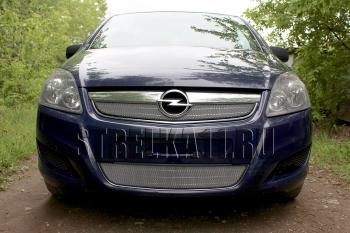 3 699 р. Защита радиатора (низ) Стрелка11 Стандарт  Opel Zafira  В (2007-2015) рестайлинг (хром)  с доставкой в г. Горно‑Алтайск. Увеличить фотографию 2