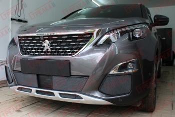 6 399 р. Защита радиатора (низ, середина 5 частей) Стрелка11 Стандарт  Peugeot 3008  2 (2016-2025) (черные)  с доставкой в г. Горно‑Алтайск. Увеличить фотографию 3