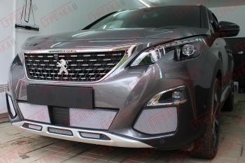 3 299 р. Защита радиатора (боковые) Стрелка11 Стандарт  Peugeot 3008  2 (2016-2024) (хром)  с доставкой в г. Горно‑Алтайск. Увеличить фотографию 3