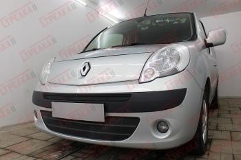 2 669 р. Защита радиатора (верх) Стрелка11 Стандарт  Renault Kangoo  KW0 (2008-2013) дорестайлинг (черная)  с доставкой в г. Горно‑Алтайск. Увеличить фотографию 3