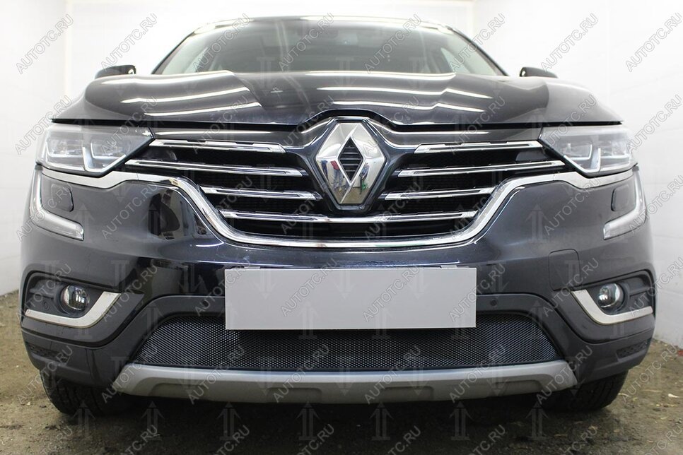 3 199 р. Защита радиатора Стрелка11 Стандарт  Renault Koleos  2 (2016-2024) (черная)  с доставкой в г. Горно‑Алтайск