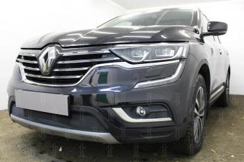 3 199 р. Защита радиатора Стрелка11 Стандарт  Renault Koleos  2 (2016-2024) (черная)  с доставкой в г. Горно‑Алтайск. Увеличить фотографию 2