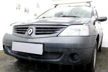 2 769 р. Защита радиатора (низ) Стрелка11 Стандарт Renault Logan 1 дорестайлинг (2004-2010) (черная)  с доставкой в г. Горно‑Алтайск. Увеличить фотографию 2