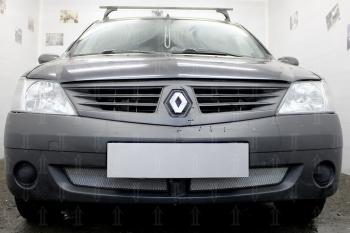 2 899 р. Защита радиатора (низ) Стрелка11 Стандарт  Renault Logan  1 (2004-2010) дорестайлинг (хром)  с доставкой в г. Горно‑Алтайск. Увеличить фотографию 2