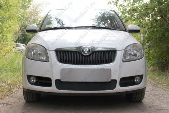 Защита радиатора Стрелка11 Стандарт Skoda (Шкода) Fabia (Фабия)  Mk2 (2007-2010) Mk2 универсал дорестайлинг, хэтчбэк дорестайлинг