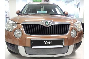 3 099 р. Защита радиатора Стрелка11 Стандарт  Skoda Yeti (2009-2013) (хром)  с доставкой в г. Горно‑Алтайск. Увеличить фотографию 2