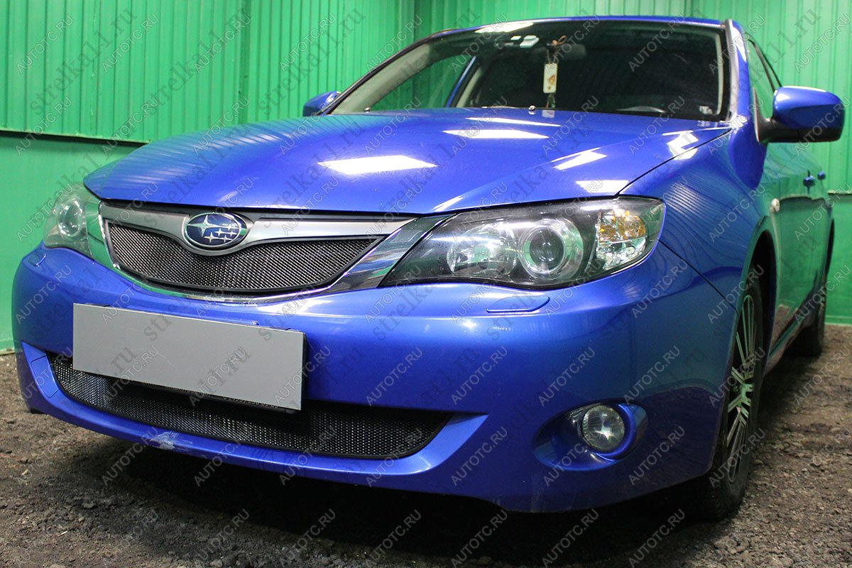 2 799 р. Защита радиатора (верх) (V1.5) Стрелка11 Стандарт  Subaru Impreza ( GE,  GH) (2007-2012) седан, хэтчбэк (черная)  с доставкой в г. Горно‑Алтайск