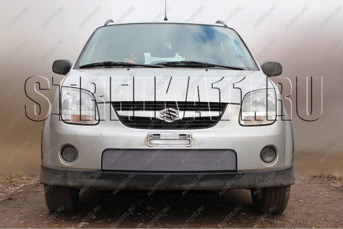 2 999 р. Защита радиатора Стрелка11 Стандарт  Suzuki Ignis (2003-2008) (хром)  с доставкой в г. Горно‑Алтайск