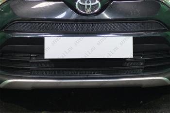 Защита радиатора (низ 2 части) Стрелка11 Стандарт Toyota (Тойота) RAV4 (рав)  XA40 (2015-2019) XA40 5 дв. рестайлинг