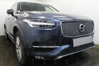 3 099 р. Защита радиатора (с парктроником) Стрелка11 Стандарт Volvo XC90 L дорестайлинг (2015-2019) (черная)  с доставкой в г. Горно‑Алтайск. Увеличить фотографию 2