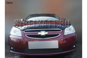 Зимняя заглушка решетки радиатора Стрелка11 Chevrolet Epica V250 (2006-2012)  (черная)