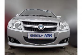 799 р. Зимняя заглушка решетки радиатора Стрелка11  Geely MK (2006-2015) (черная)  с доставкой в г. Горно‑Алтайск. Увеличить фотографию 2