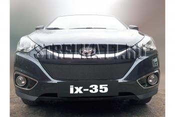 799 р. Зимняя заглушка решетки радиатора Стрелка11 Hyundai IX35 LM дорестайлинг (2009-2013) (черная)  с доставкой в г. Горно‑Алтайск. Увеличить фотографию 2