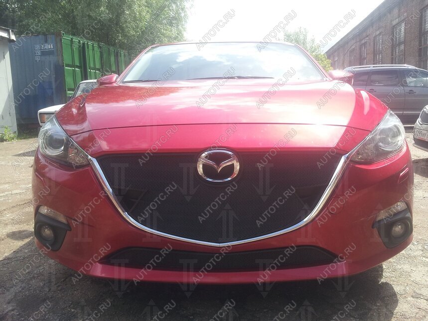 799 р. Зимняя заглушка решетки радиатора (низ) Стрелка11 Mazda 3/Axela BM дорестайлинг, хэтчбэк (2013-2016)  с доставкой в г. Горно‑Алтайск