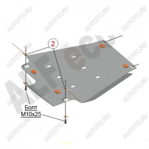 6 299 р. Защита кпп (V-5,7) ALFECO  Toyota Tundra  XK50 (2013-2024) 2-ой рестайлинг (сталь 2 мм)  с доставкой в г. Горно‑Алтайск