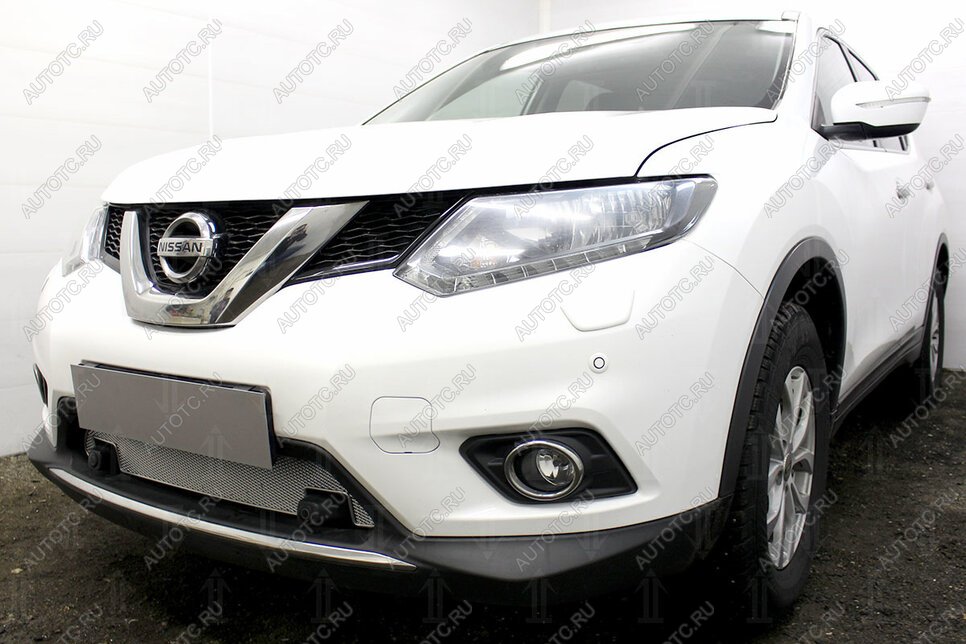 4 999 р. Защита радиатора (с парктроником) Стрелка11 PREMIUM  Nissan X-trail  3 T32 (2013-2018) дорестайлинг (хром)  с доставкой в г. Горно‑Алтайск