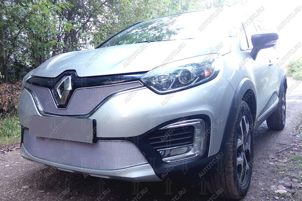 5 399 р. Защита радиатора (низ) Стрелка11 PREMIUM  Renault Kaptur (2016-2024) дорестайлинг, рестайлинг (хром)  с доставкой в г. Горно‑Алтайск