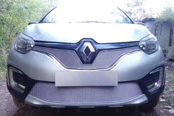 5 399 р. Защита радиатора (низ) Стрелка11 PREMIUM  Renault Kaptur (2016-2024) дорестайлинг, рестайлинг (хром)  с доставкой в г. Горно‑Алтайск. Увеличить фотографию 2