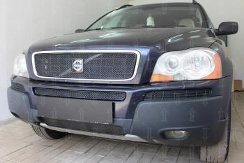 5 449 р. Защита радиатора (верх) Стрелка11 PREMIUM  Volvo XC90  C (2002-2006) дорестайлинг (черная)  с доставкой в г. Горно‑Алтайск. Увеличить фотографию 2