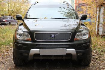 4 199 р. Защита радиатора (середина) Стрелка11 PREMIUM  Volvo XC90  C (2006-2014) рестайлинг (хром)  с доставкой в г. Горно‑Алтайск. Увеличить фотографию 3