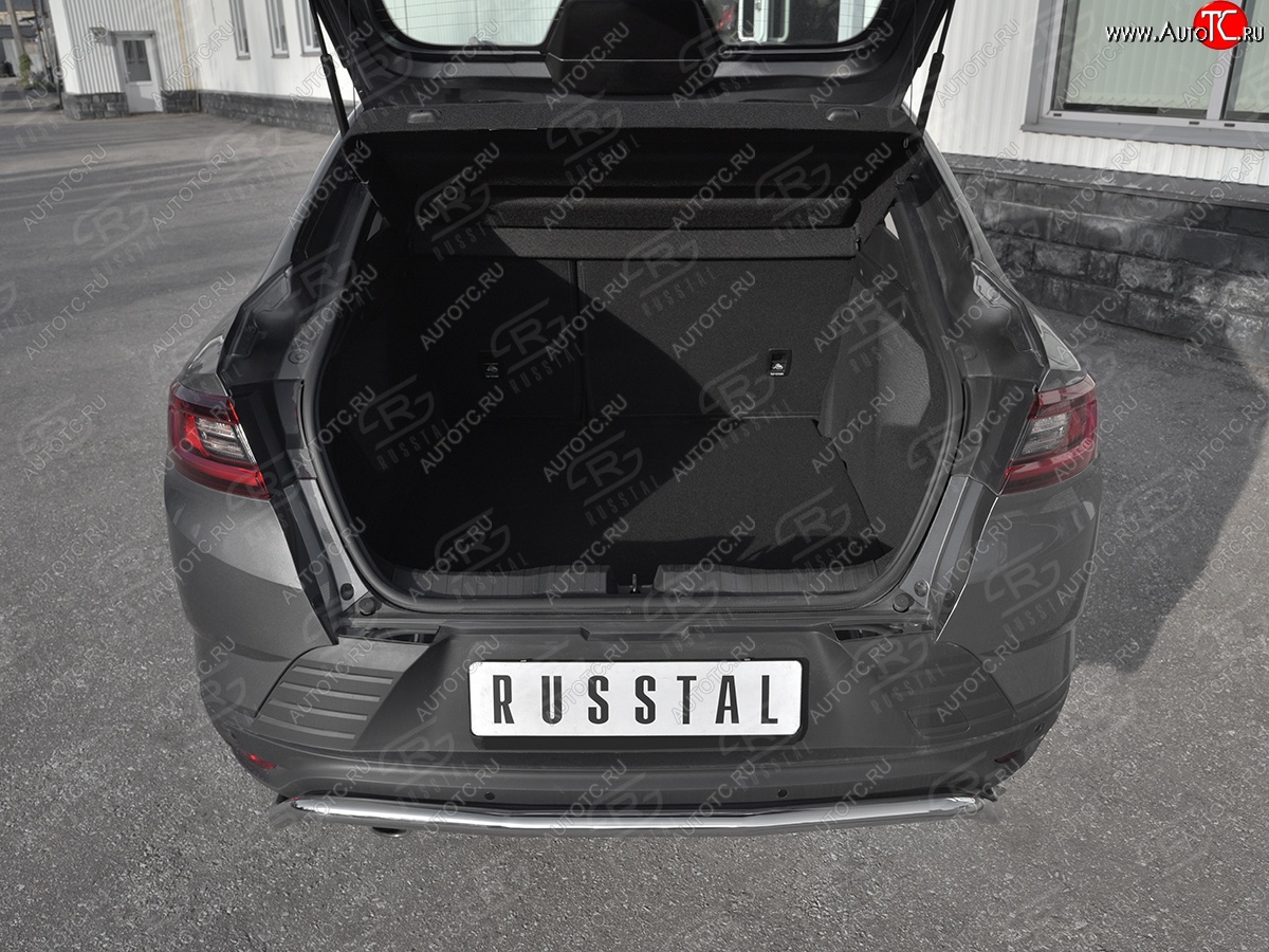 699 р. Защитная накладка заднего бампера Russtal  Renault Arkana (2019-2024) (Нержавейка шлифованная)  с доставкой в г. Горно‑Алтайск