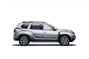 Порожки для ног Petroil Tuning (Ø51 с алюминиевой площадкой) Renault Duster HM рестайлинг (2021-2024)