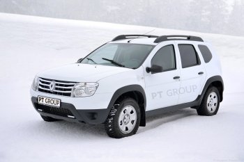 4 949 р. Пластиковые пороги Petroil Tuning ❞Чистые штаны❝ Renault Duster HS дорестайлинг (2010-2015) (Тисненый пластик)  с доставкой в г. Горно‑Алтайск. Увеличить фотографию 3