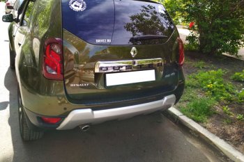 899 р. Защитная накладка заднего бампера Тюн-Авто Renault Duster HS рестайлинг (2015-2021)  с доставкой в г. Горно‑Алтайск. Увеличить фотографию 2