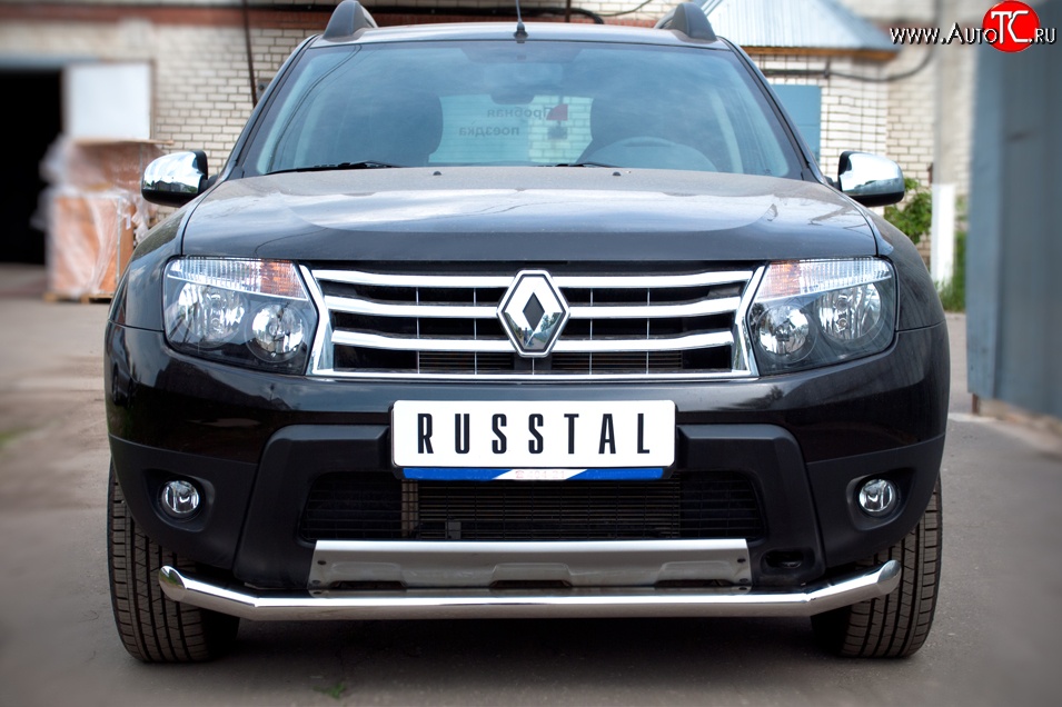 14 499 р. Одинарная защита переднего бампера диаметром 63 мм (4x4) SLITKOFF Renault Duster HS дорестайлинг (2010-2015)  с доставкой в г. Горно‑Алтайск