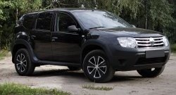 7 349 р. Накладки арок RA (комплект)  Renault Duster  HS (2010-2015) дорестайлинг (Поверхность шагрень)  с доставкой в г. Горно‑Алтайск. Увеличить фотографию 2