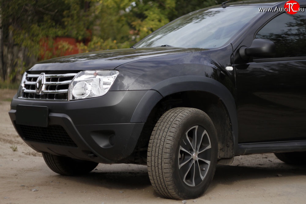 7 349 р. Накладки арок RA (комплект)  Renault Duster  HS (2010-2015) дорестайлинг (Поверхность шагрень)  с доставкой в г. Горно‑Алтайск