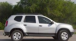 3 999 р. Накладки на двери Petroil Tuning Renault Duster HS дорестайлинг (2010-2015) (Тисненый пластик)  с доставкой в г. Горно‑Алтайск. Увеличить фотографию 3