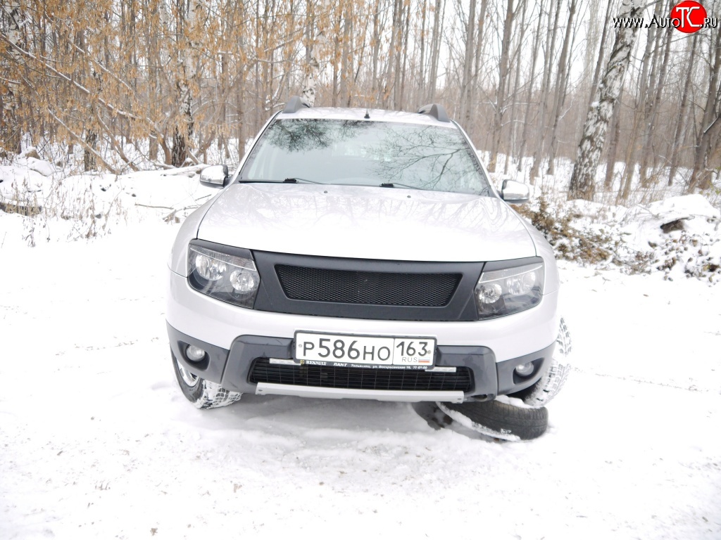 4 599 р. Решётка радиатора DM-Style Renault Duster HS дорестайлинг (2010-2015) (Без сетки, Неокрашенная глянец (под окраску))  с доставкой в г. Горно‑Алтайск