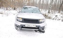 4 599 р. Решётка радиатора DM-Style Renault Duster HS дорестайлинг (2010-2015) (Без сетки, Неокрашенная глянец (под окраску))  с доставкой в г. Горно‑Алтайск. Увеличить фотографию 3