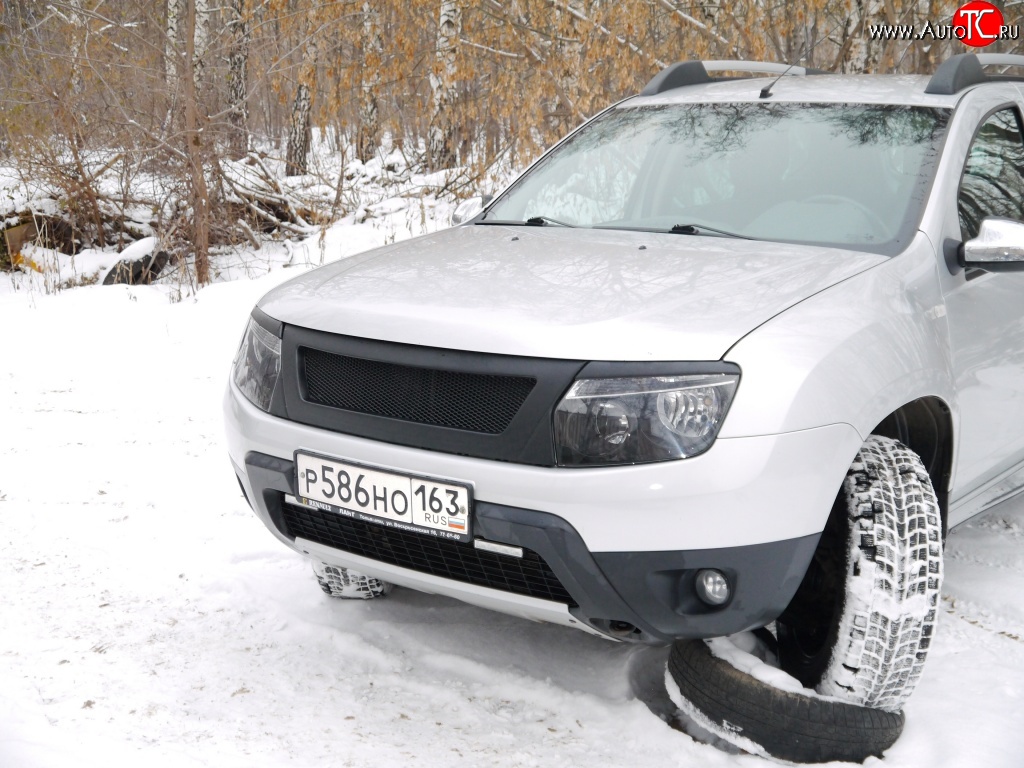 899 р. Реснички на фары DM-Style Renault Duster HS рестайлинг (2015-2021) (Неокрашенные)  с доставкой в г. Горно‑Алтайск