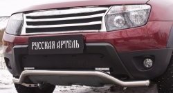 1 189 р. Зимняя заглушка решетки переднего бампера (с дхо и обвесом) РА Renault Duster HS дорестайлинг (2010-2015)  с доставкой в г. Горно‑Алтайск. Увеличить фотографию 3