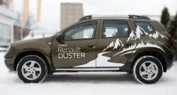 13 099 р. Широкая защита порогов (рестайлинг) Russtal Renault Duster HS рестайлинг (2015-2021) (Защита порогов с со скосами на торцах (вариант 1))  с доставкой в г. Горно‑Алтайск. Увеличить фотографию 4