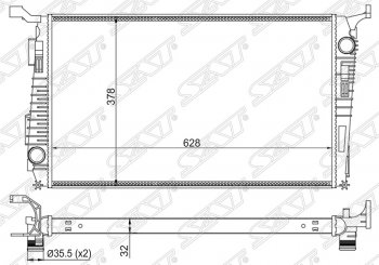 Радиатор двигателя SAT Renault (Рено) Duster (Дастер)  HS (2010-2021) HS дорестайлинг, рестайлинг
