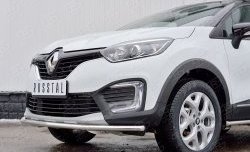 14 649 р. Защита переднего бампера (Ø42 мм, нержавейка) SLITKOFF Renault Kaptur дорестайлинг (2016-2020)  с доставкой в г. Горно‑Алтайск. Увеличить фотографию 4