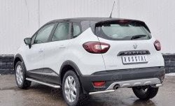 13 999 р. Защита заднего бампера (Ø42 мм уголки, нержавейка) SLITKOFF Renault Kaptur дорестайлинг (2016-2020)  с доставкой в г. Горно‑Алтайск. Увеличить фотографию 2