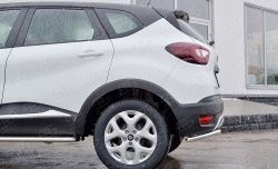 13 999 р. Защита заднего бампера (Ø42 мм уголки, нержавейка) SLITKOFF Renault Kaptur дорестайлинг (2016-2020)  с доставкой в г. Горно‑Алтайск. Увеличить фотографию 4