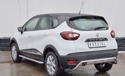 15 649 р. Защита заднего бампера (Ø42 мм волна, нержавейка) SLITKOFF Renault Kaptur дорестайлинг (2016-2020)  с доставкой в г. Горно‑Алтайск. Увеличить фотографию 2