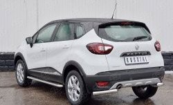 15 199 р. Защита заднего бампера (Ø63 мм уголки, нержавейка) SLITKOFF Renault Kaptur дорестайлинг (2016-2020)  с доставкой в г. Горно‑Алтайск. Увеличить фотографию 2