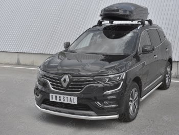 18 599 р. Защита переднего бампера (Ø63 мм, нержавейка) SLITKOFF  Renault Koleos  2 (2016-2025)  с доставкой в г. Горно‑Алтайск. Увеличить фотографию 2