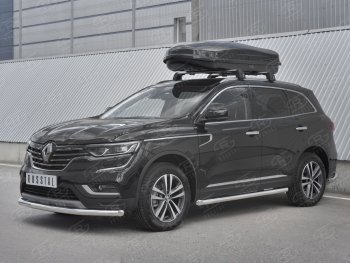 18 599 р. Защита переднего бампера (Ø63 мм, нержавейка) SLITKOFF  Renault Koleos  2 (2016-2025)  с доставкой в г. Горно‑Алтайск. Увеличить фотографию 3