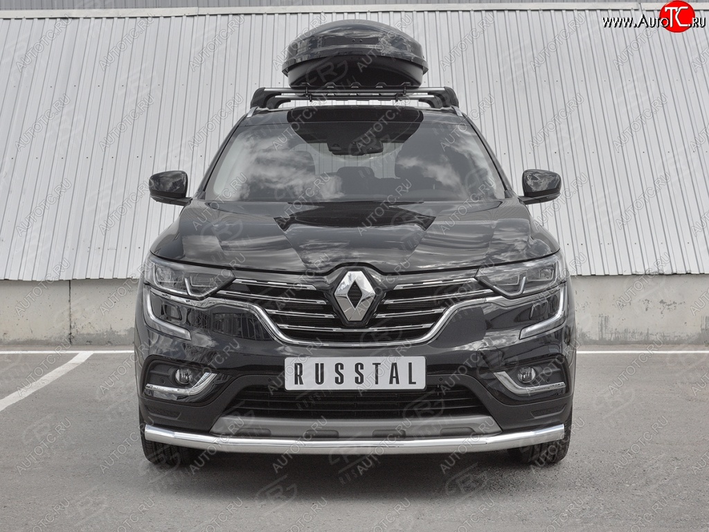 18 599 р. Защита переднего бампера (Ø63 мм, нержавейка) SLITKOFF  Renault Koleos  2 (2016-2025)  с доставкой в г. Горно‑Алтайск