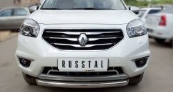 15 349 р. Одинарная защита переднего бампера диаметром 76 мм SLITKOFF  Renault Koleos  1 (2011-2016) Phase 2, Phase 3  с доставкой в г. Горно‑Алтайск. Увеличить фотографию 3