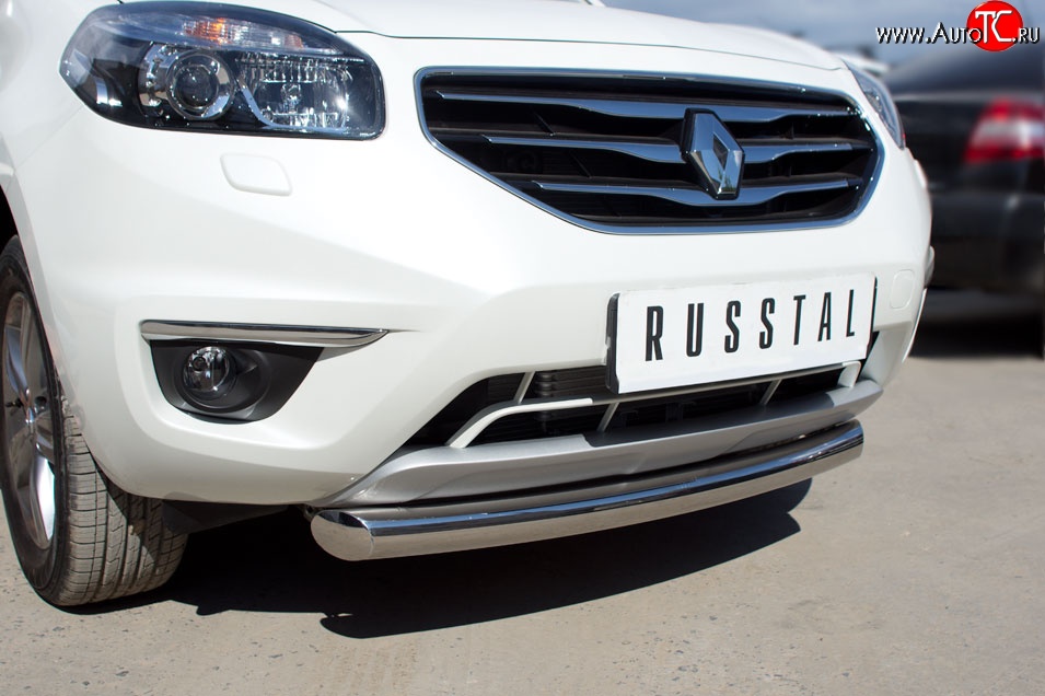 15 349 р. Одинарная защита переднего бампера диаметром 76 мм SLITKOFF  Renault Koleos  1 (2011-2016) Phase 2, Phase 3  с доставкой в г. Горно‑Алтайск