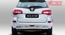 Овальная защита заднего бампера диаметром трубы 75 и 42 мм Souz-96 Renault Koleos Phase 1 (2007-2011)