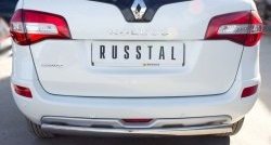 18 549 р. Защита заднего бампера (Ø75x42 мм, нержавейка) Russtal Renault Koleos Phase 1 (2007-2011)  с доставкой в г. Горно‑Алтайск. Увеличить фотографию 2